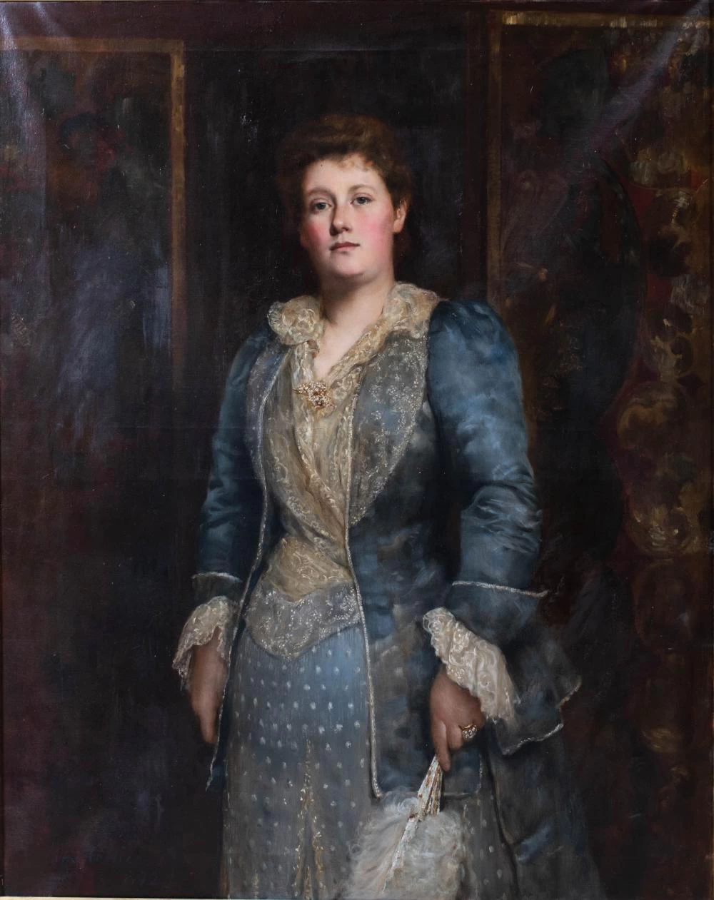 John Collier - 101, Ritratto di signora con abito blu